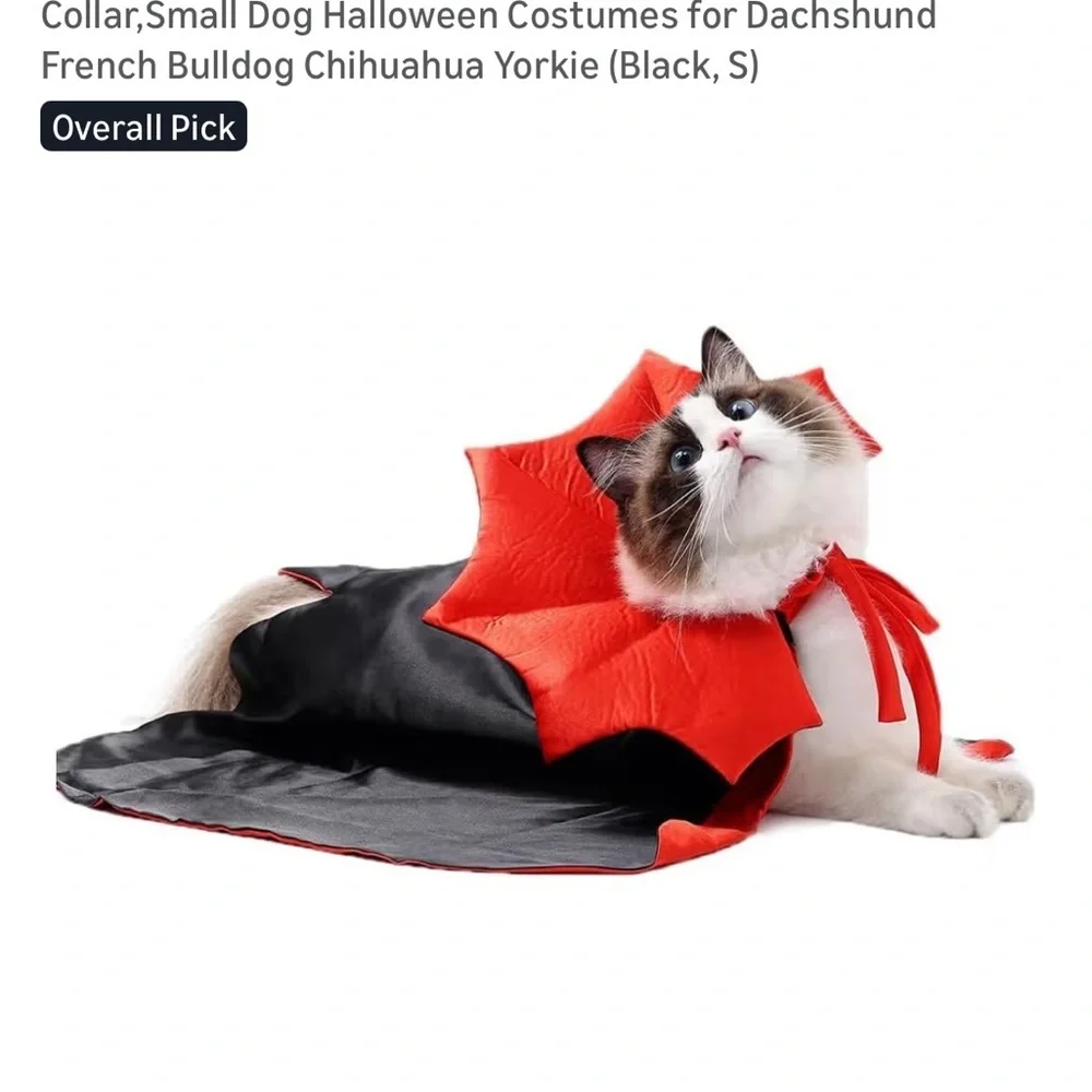 Red and Black Dog / Cat Vampire costumes 🐶 🐱 NWT small breed